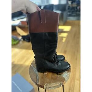 J.Crew Two-Tone Leather Tall Boots sz8.5